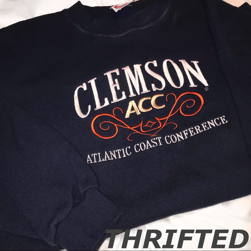embroidered clemson sweatshirt
